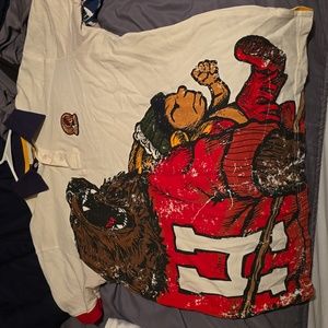 Hustlegang mens polo XL red white and blue